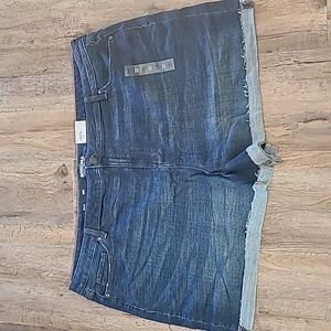 SONOMA BRAND WOMEN'S PLUS SIZE BLUE CUT-OFF JEAN SHORTS SIZE 30W